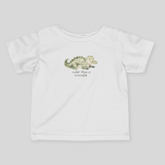 Cuter than a Crocodile - Australian Baby T-shirt - Baby T-shirt - adorable baby - aussie baby - australian baby