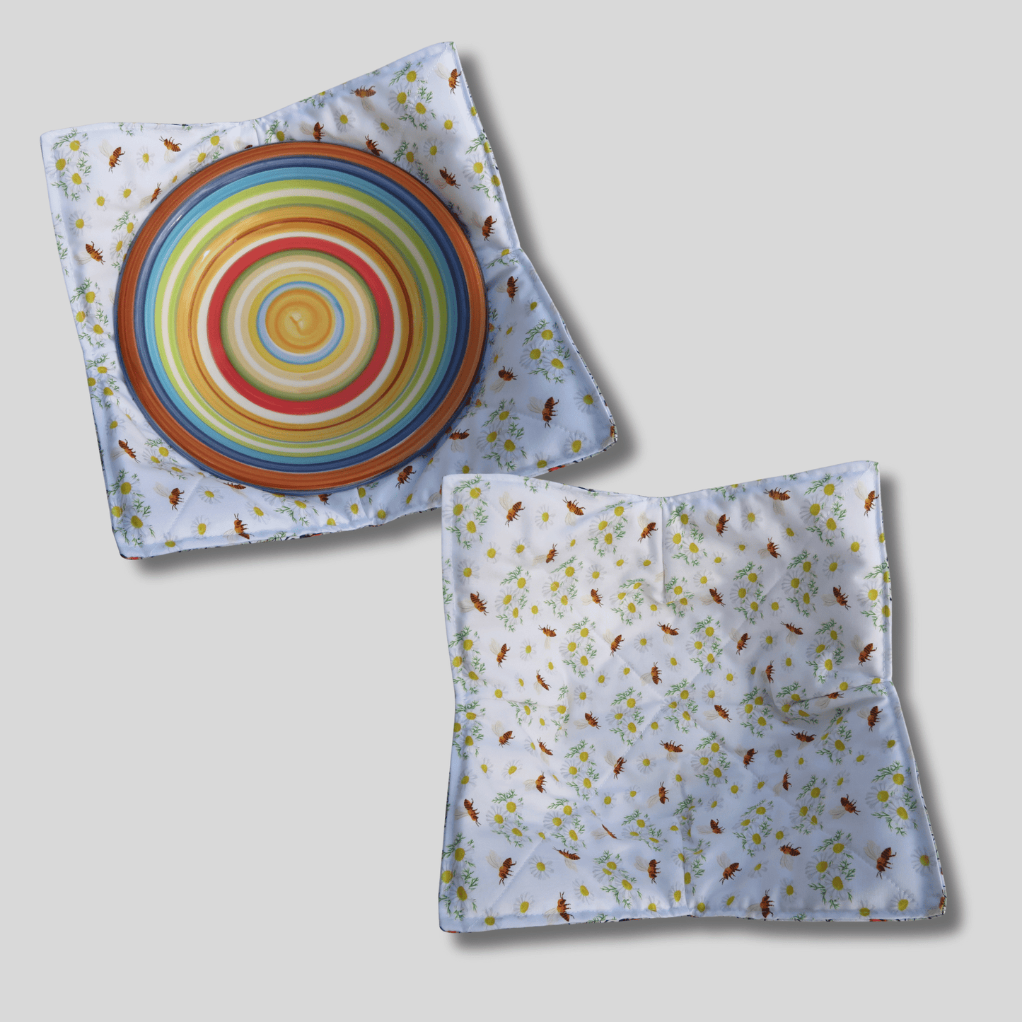 Hand Sewn Bowl Cozies - Insulated Fabric Bowl Warmers - Kitchen Accessories - adult gifts - bowl warmers