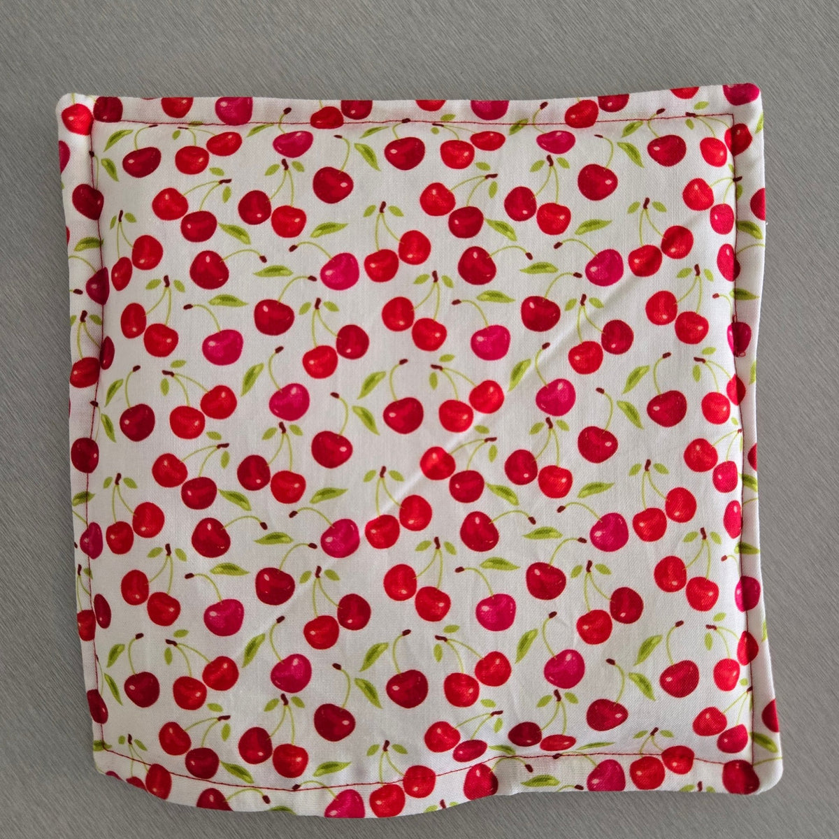 Handmade Cotton Napkin Holder – Aussie Animals & Cherries - Napkin Holder - Australian animals - camping - cherry print