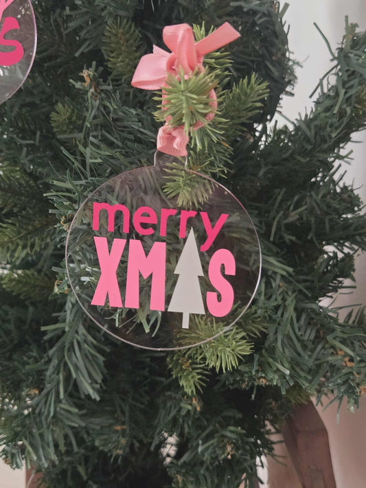 Limited Edition: Chic Pink Christmas Ornaments - acrylic ornament - australian made - chic christmas