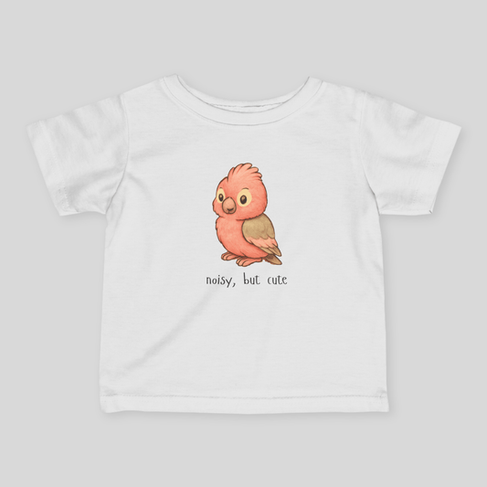 Noisy, but cute - Australian Baby T-shirt (Lucy the Galah) - Kids clothes - australian baby - baby shower gift - baby t-shirt