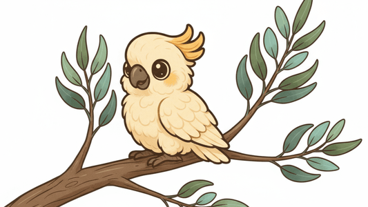 Meet Charlie the Cockatoo - Cheerful and Chatty - Designs for Aussie Babys