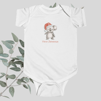Baby's First Christmas - Cute Kylie the Koala Australian Baby Bodysuit - Kids clothes - aunt uncle gift - aussie baby clothes