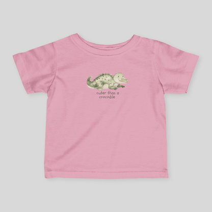 Cuter than a Crocodile - Australian Baby T-shirt - Baby T-shirt - adorable baby - aussie baby - australian baby