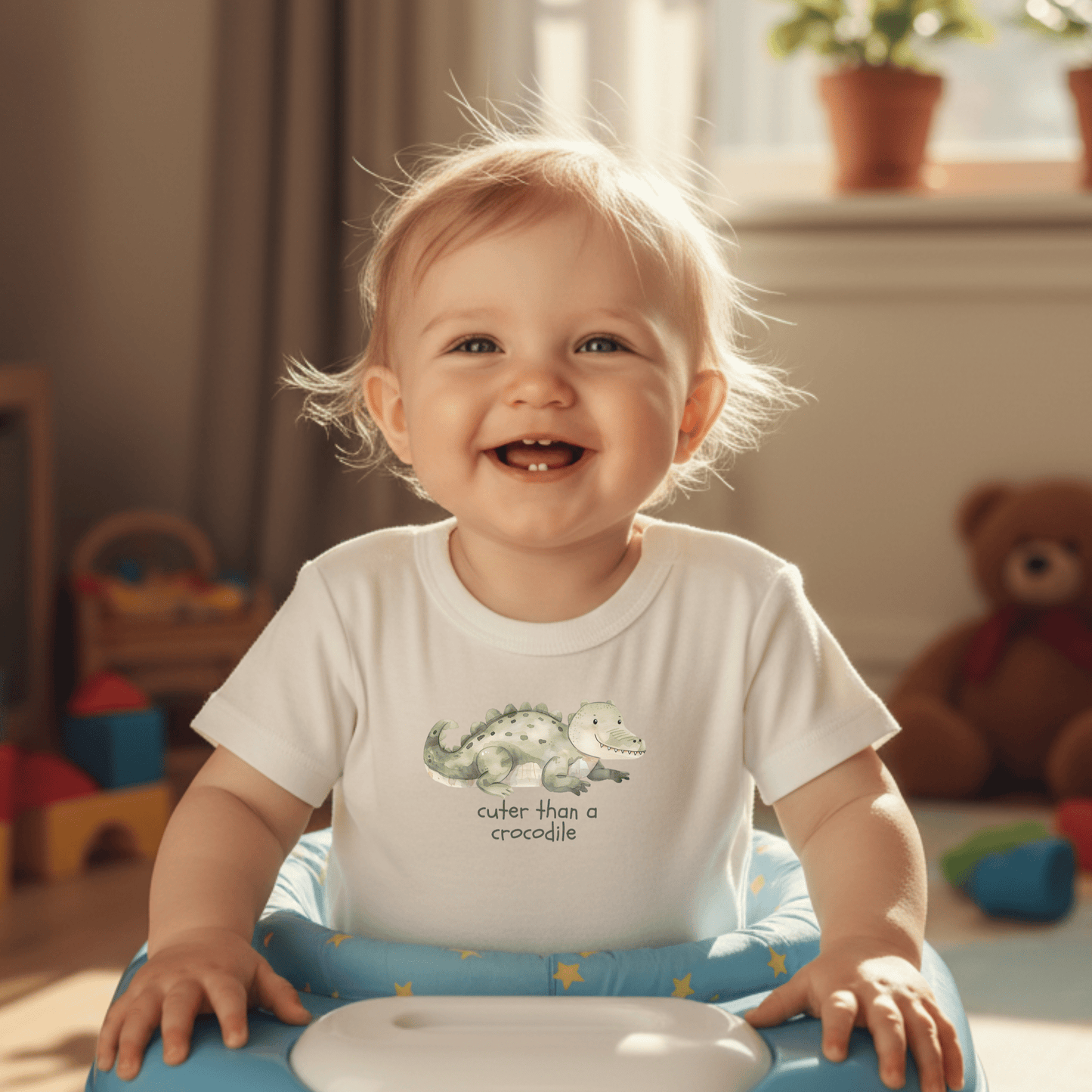 Cuter than a Crocodile - Australian Baby T-shirt - Baby T-shirt - adorable baby - aussie baby - australian baby
