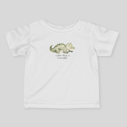 Cuter than a Crocodile - Australian Baby T-shirt - Baby T-shirt - adorable baby - aussie baby - australian baby