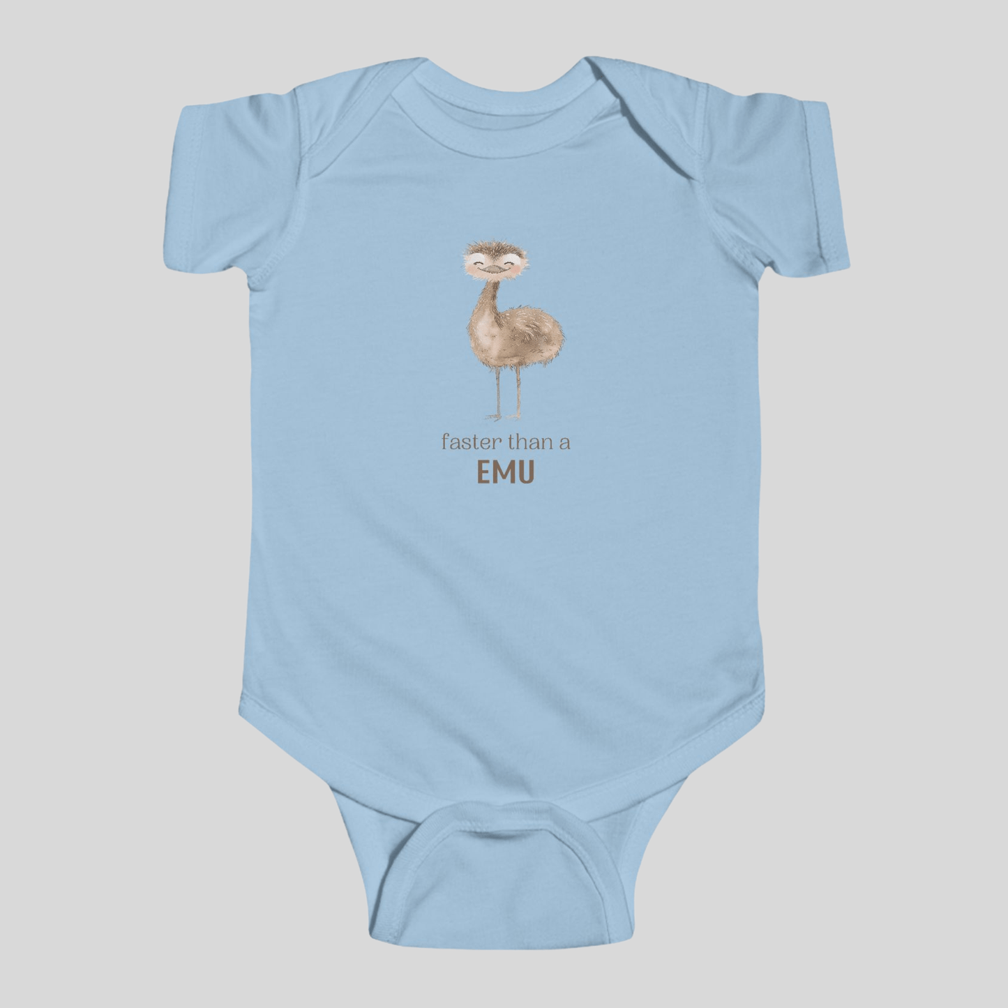 Faster than an Emu - Australian Baby Bodysuit - Kids clothes - aunt uncle gifts - aussie baby - australian baby