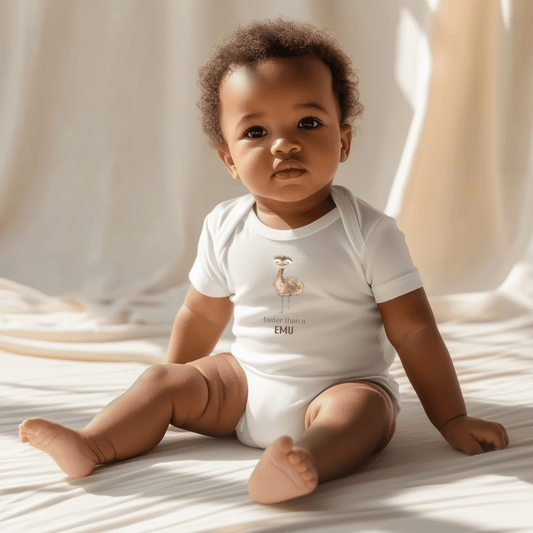 Faster than an Emu - Australian Baby Bodysuit - Kids clothes - aunt uncle gifts - aussie baby - australian baby