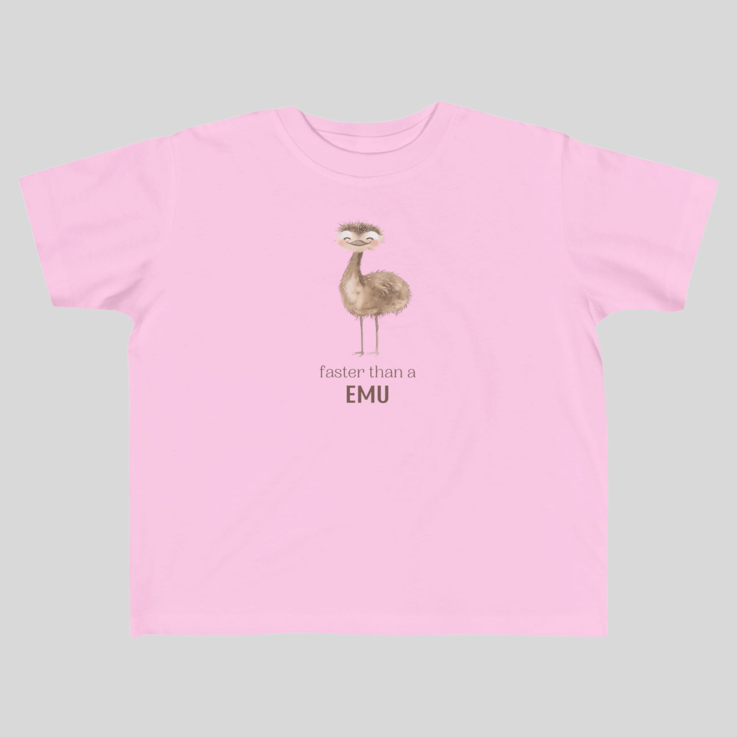 Faster than an Emu Toddler T-shirt - Kids clothes - aunt uncle gift - aussie toddler clothes - australian bird