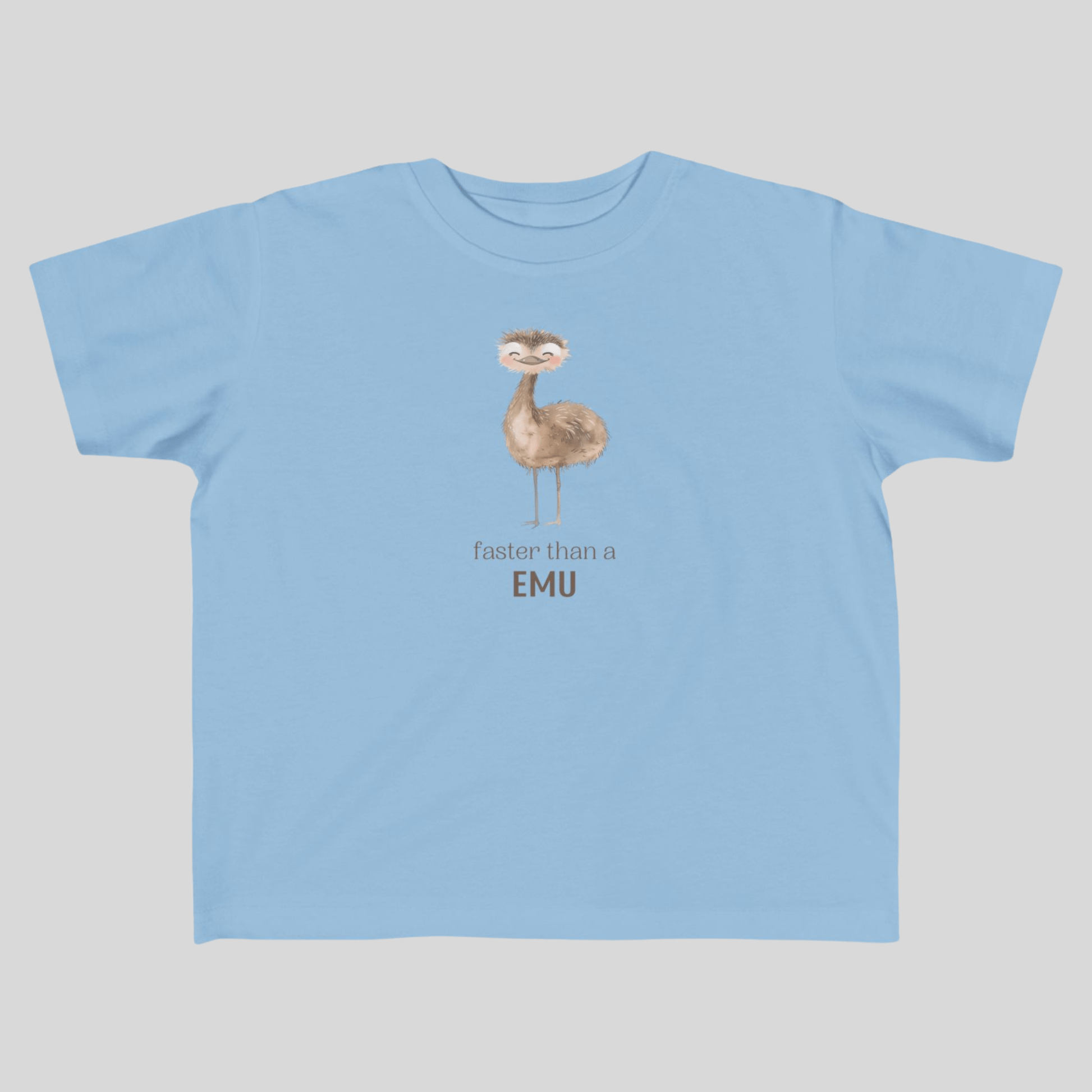 Faster than an Emu Toddler T-shirt - Kids clothes - aunt uncle gift - aussie toddler clothes - australian bird