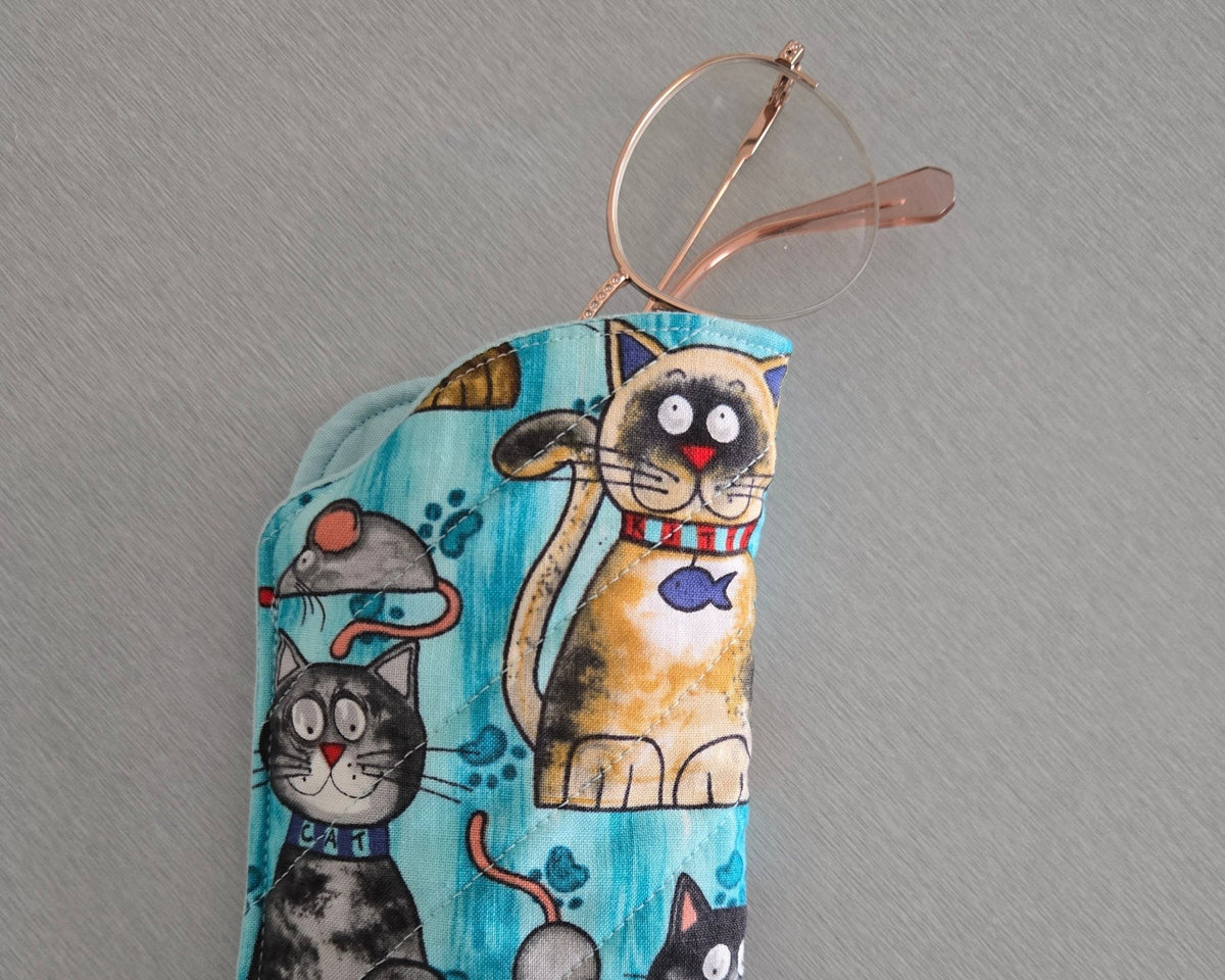 Handmade Quilted Glasses Case – Adult & Kids Sizes - Eye-glass holder - eye-glass case - eye-glass holder - glass holder