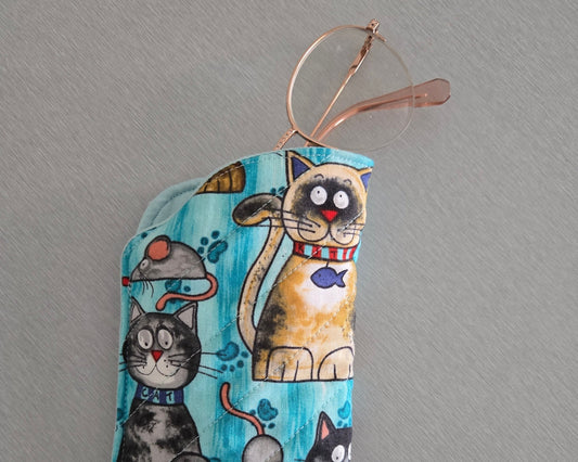 Handmade Quilted Glasses Case – Adult & Kids Sizes - Eye-glass holder - eye-glass case - eye-glass holder - glass holder