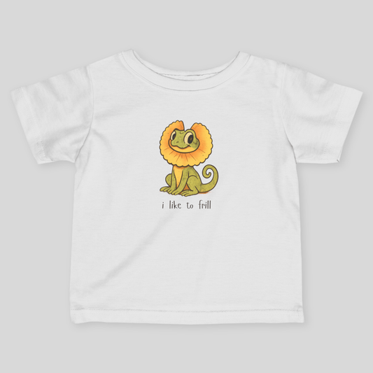 I like to Frill - Australian Toddler T-Shirt - Kids clothes - aunt uncle gift - aussie toddler clothes - australian reptile