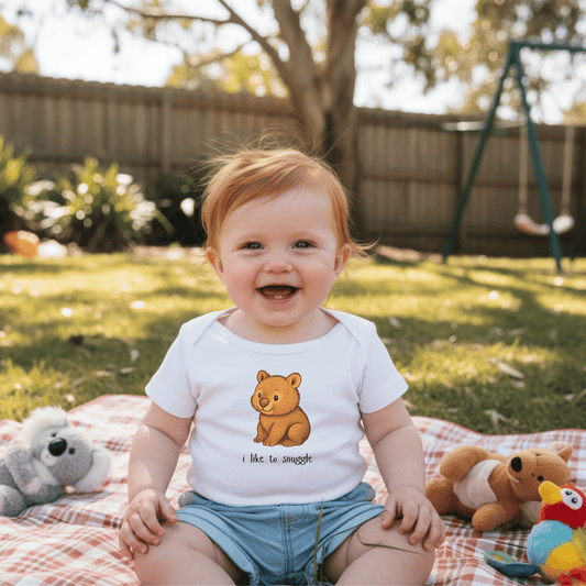 I like to snuggle - Australian Baby Bodysuit - Kids clothes - aunt uncle gift - australian baby - baby