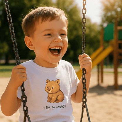 I Like to Snuggle - Australian Kids T-Shirt - Kids Clothing - active kids - aussie themed - australian wildlife
