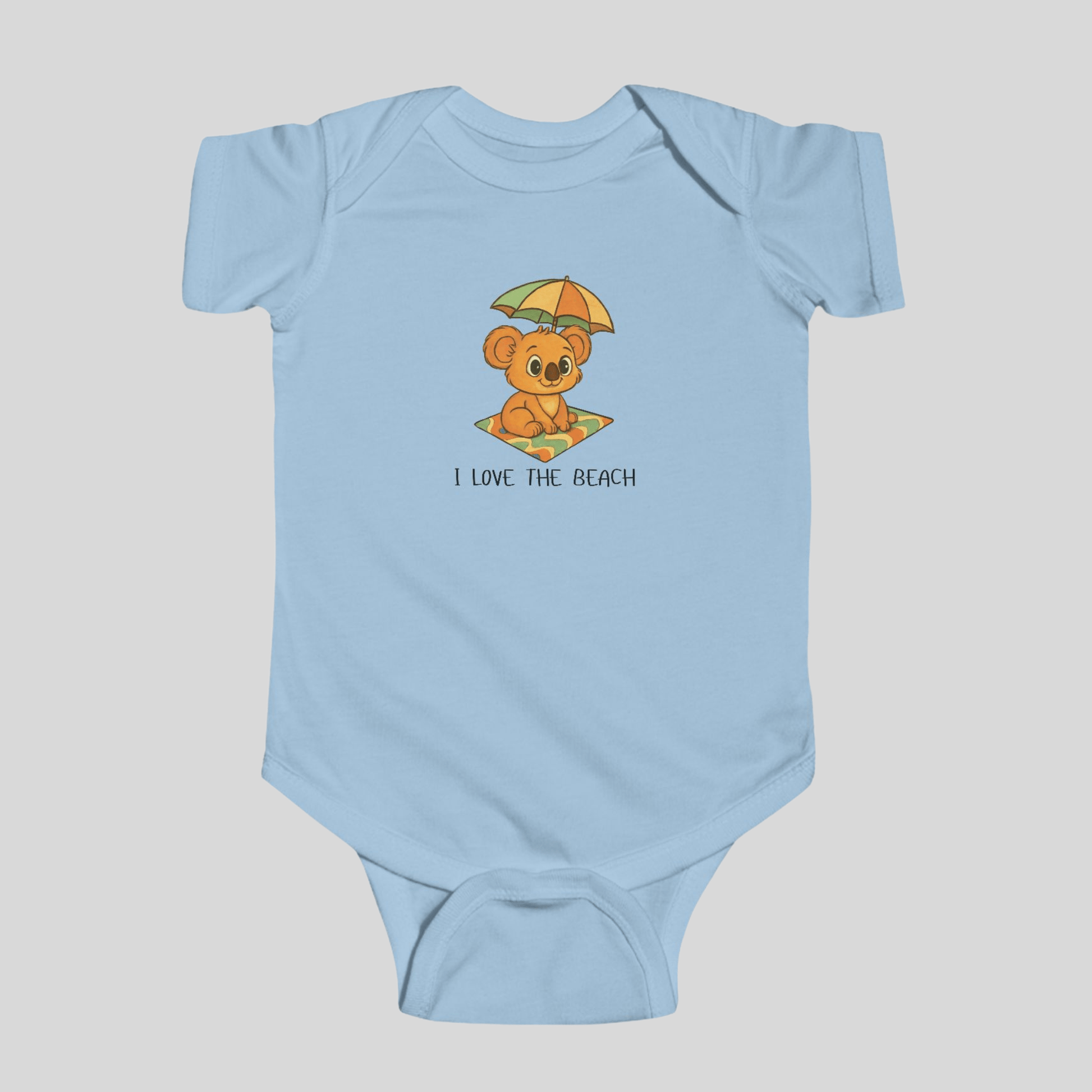 I love the beach - Australian Baby Bodysuit - Designs for Aussie Babys - Kids clothes