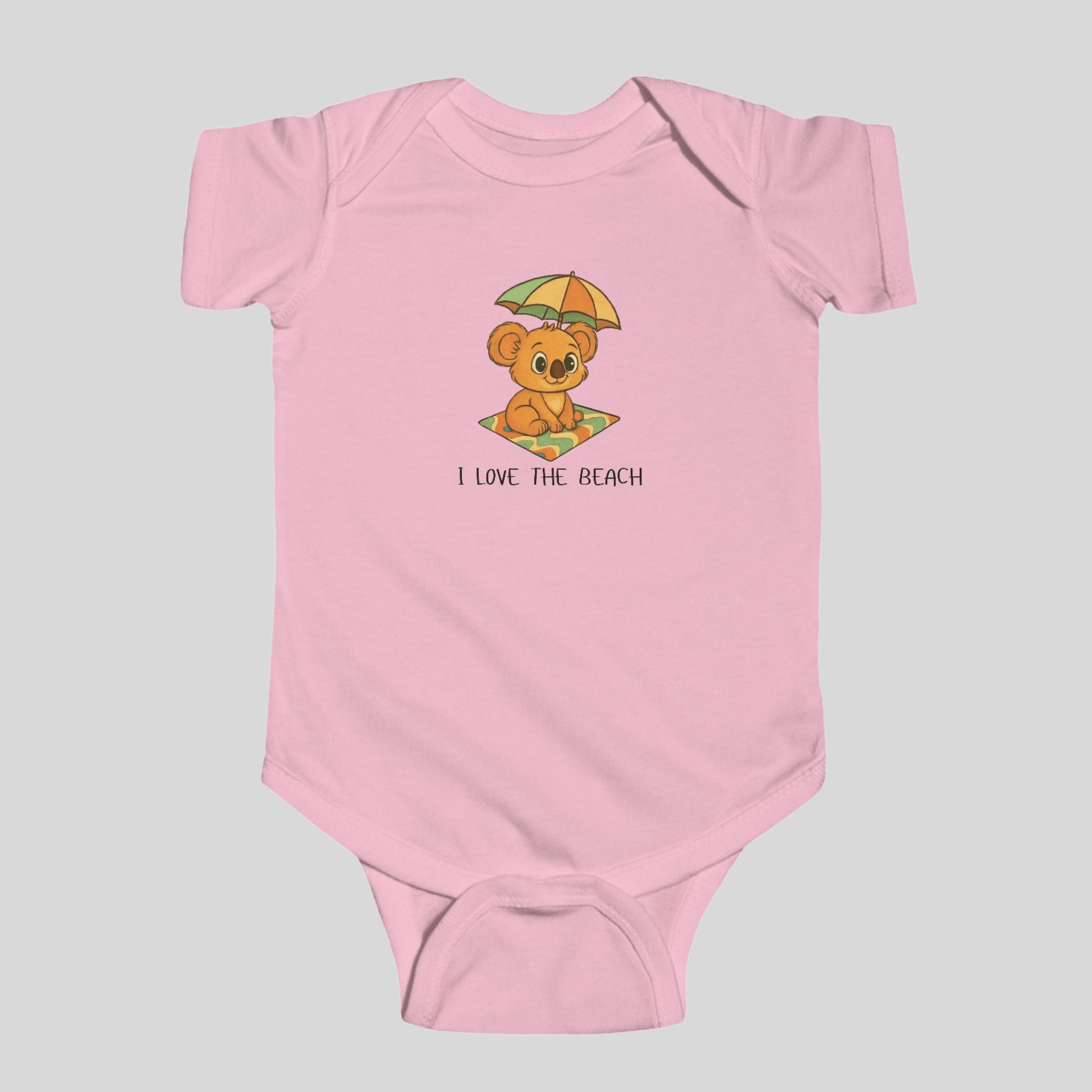 I love the beach - Australian Baby Bodysuit - Designs for Aussie Babys - Kids clothes