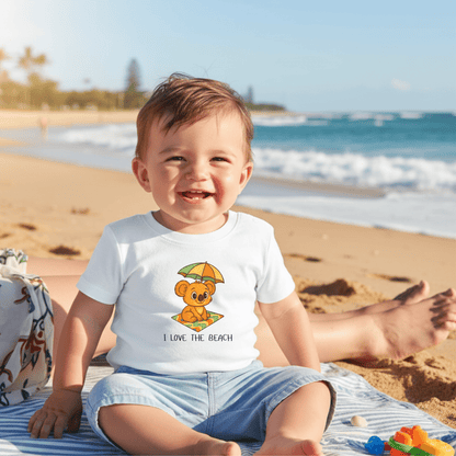 I love the Beach - Australian Baby T-shirt - Kids clothes - australian baby - baby shower gift - baby t-shirt