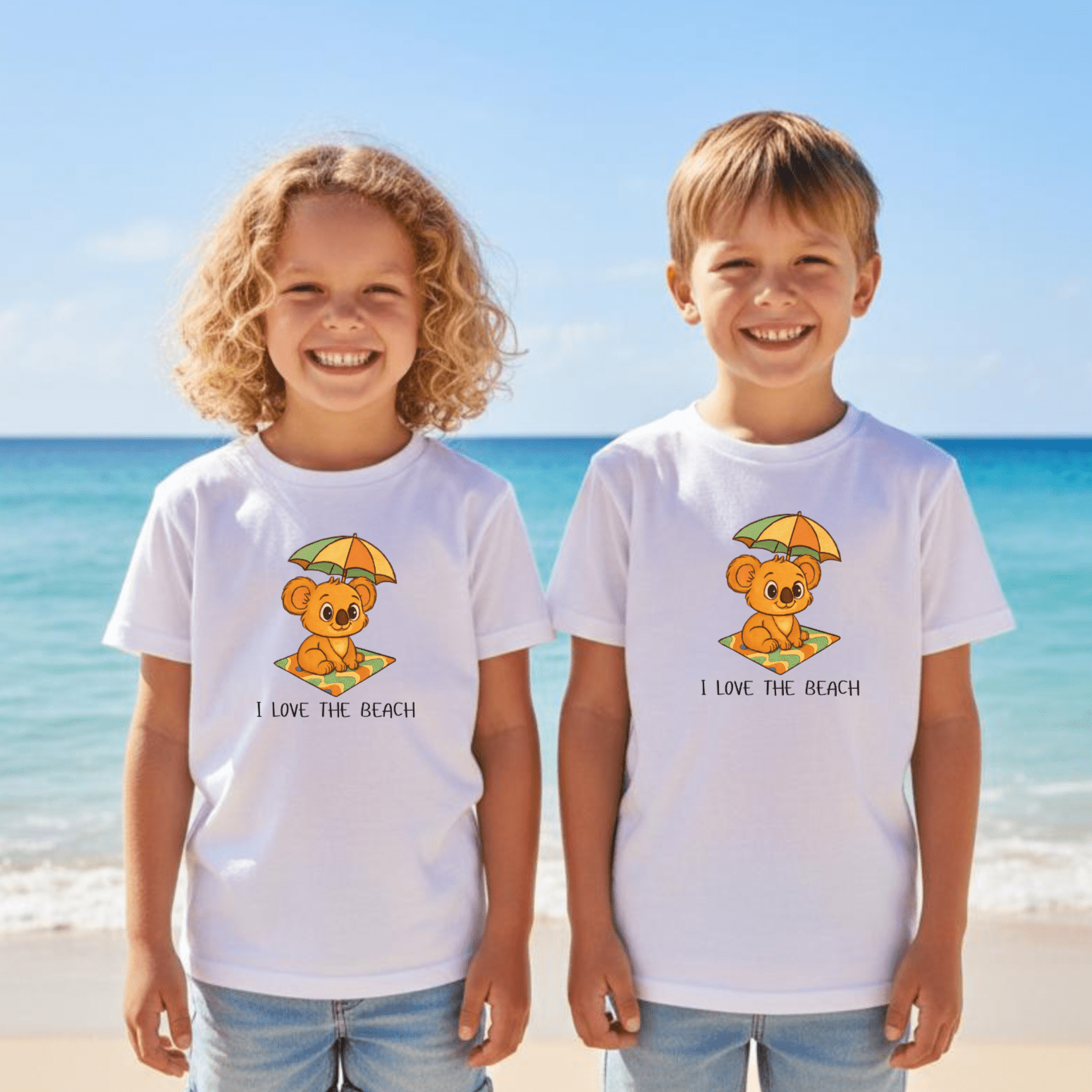 I love the Beach - Australian Kids T-shirt - Kids clothes - aunt uncle gifts - australian wildlife - baby shower