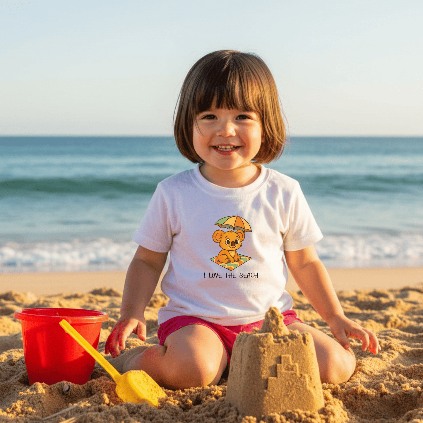 I love the Beach - Australian Toddler T-shirt - Kids clothes - aunt uncle gifts - aussie themed - australian baby