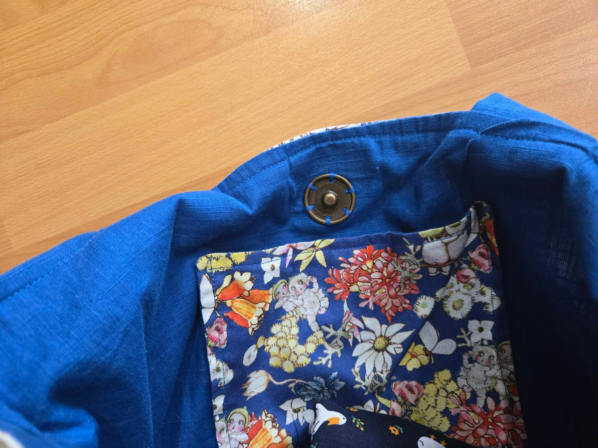 Large Handmade Fabric Tote Bag with Pockets – Made to Order - Tote Bag - custom gifts - fabric tote bag - handmade australia