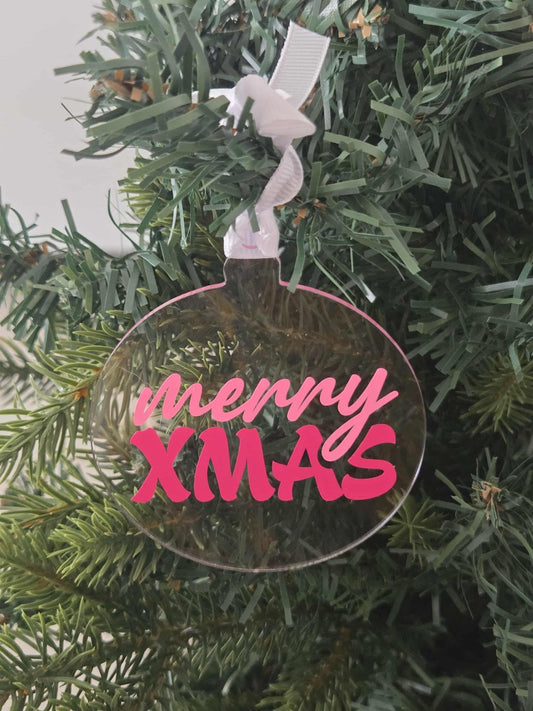 Limited Edition: Chic Pink Christmas Ornaments - acrylic ornament - australian made - chic christmas
