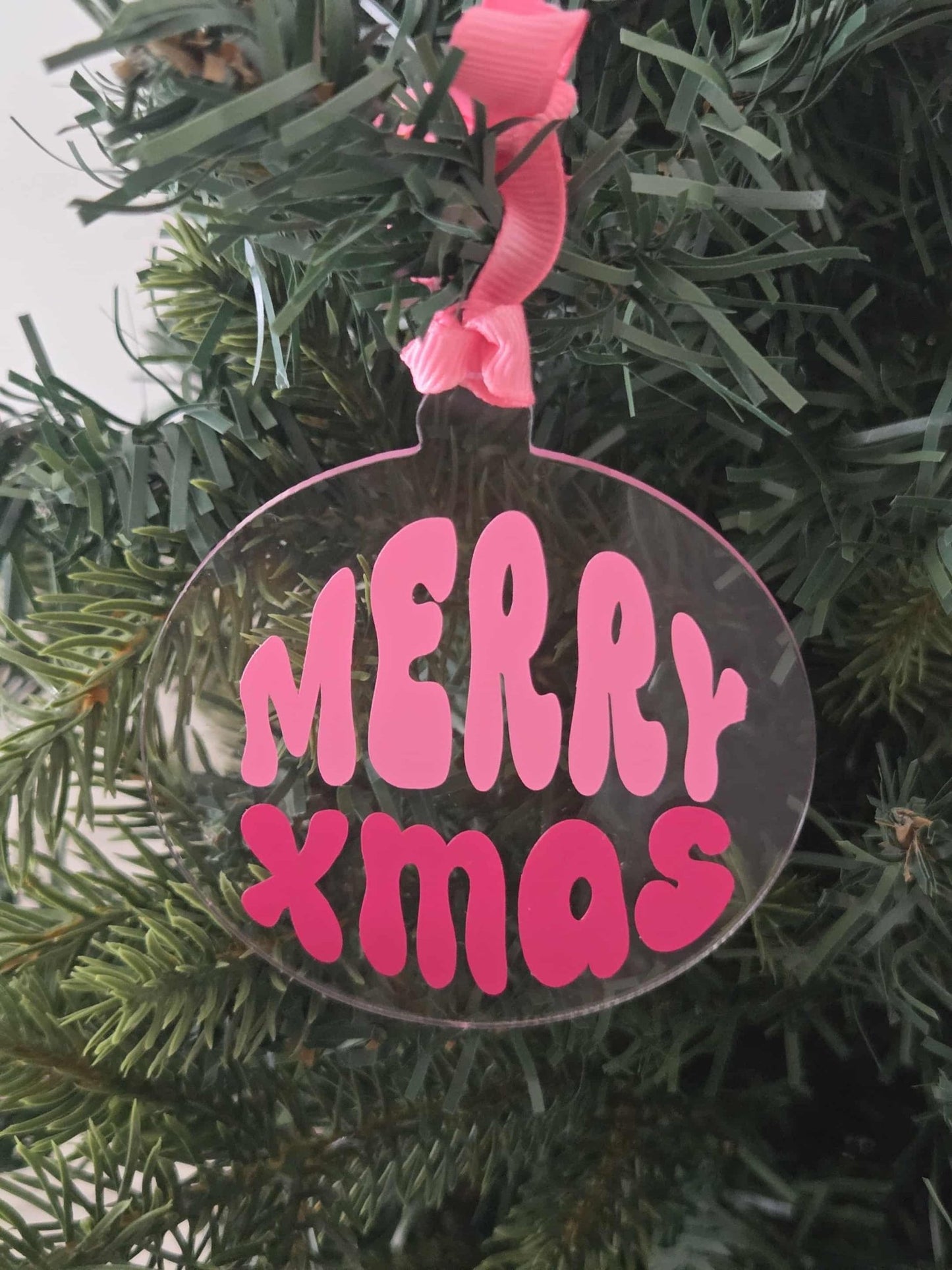 Limited Edition: Chic Pink Christmas Ornaments - acrylic ornament - australian made - chic christmas