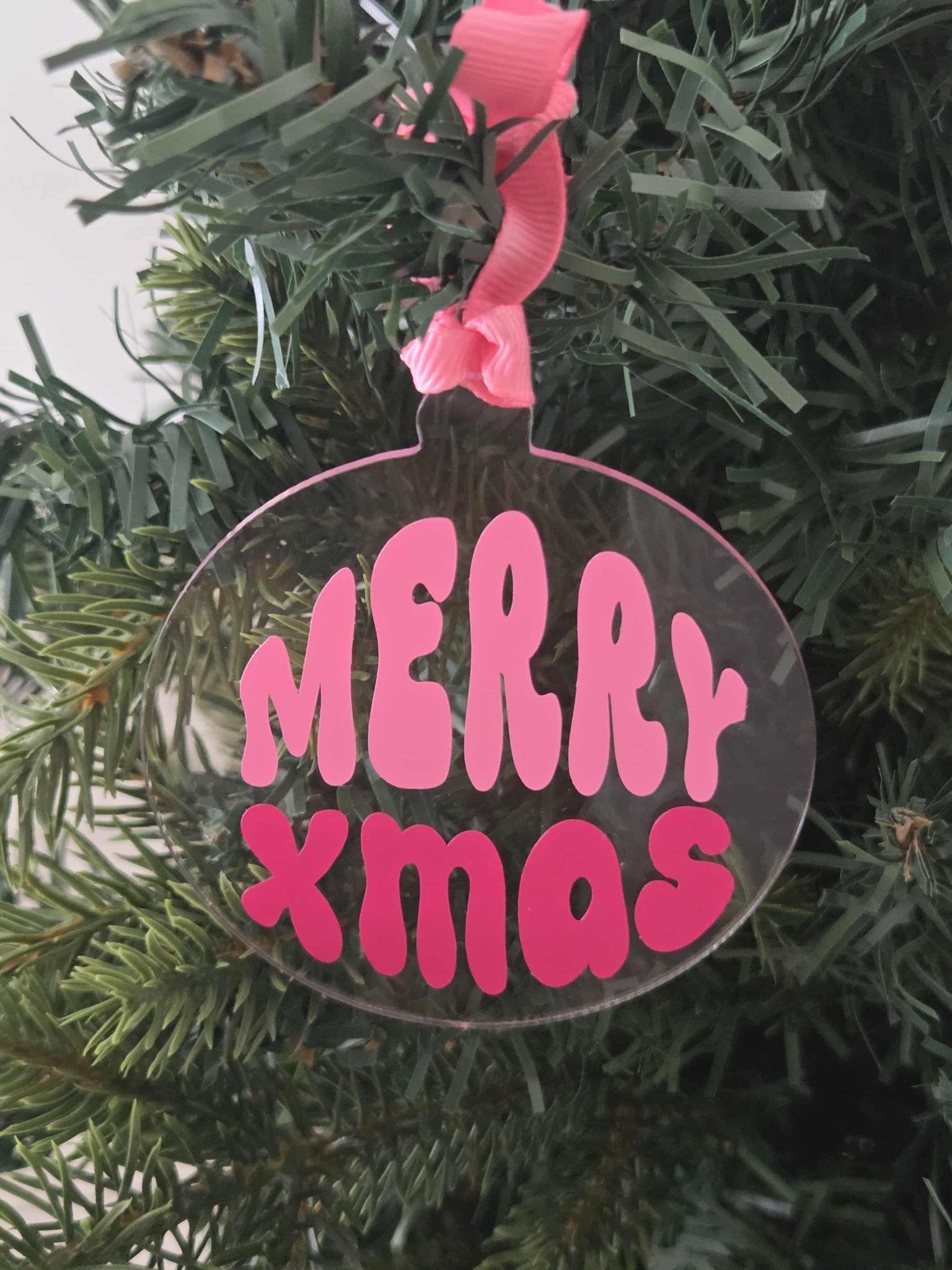 Limited Edition: Chic Pink Christmas Ornaments - acrylic ornament - australian made - chic christmas