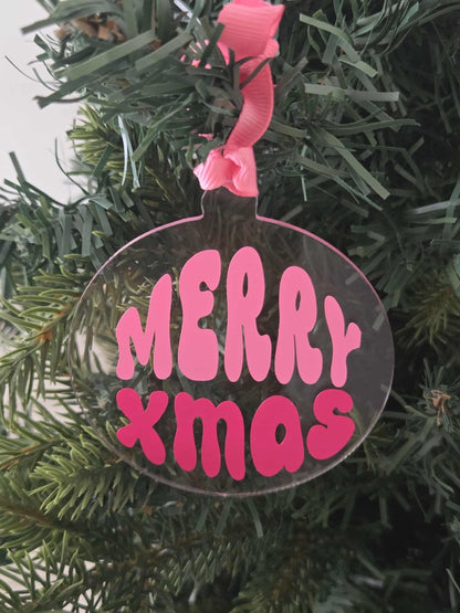 Limited Edition: Chic Pink Christmas Ornaments - acrylic ornament - australian made - chic christmas