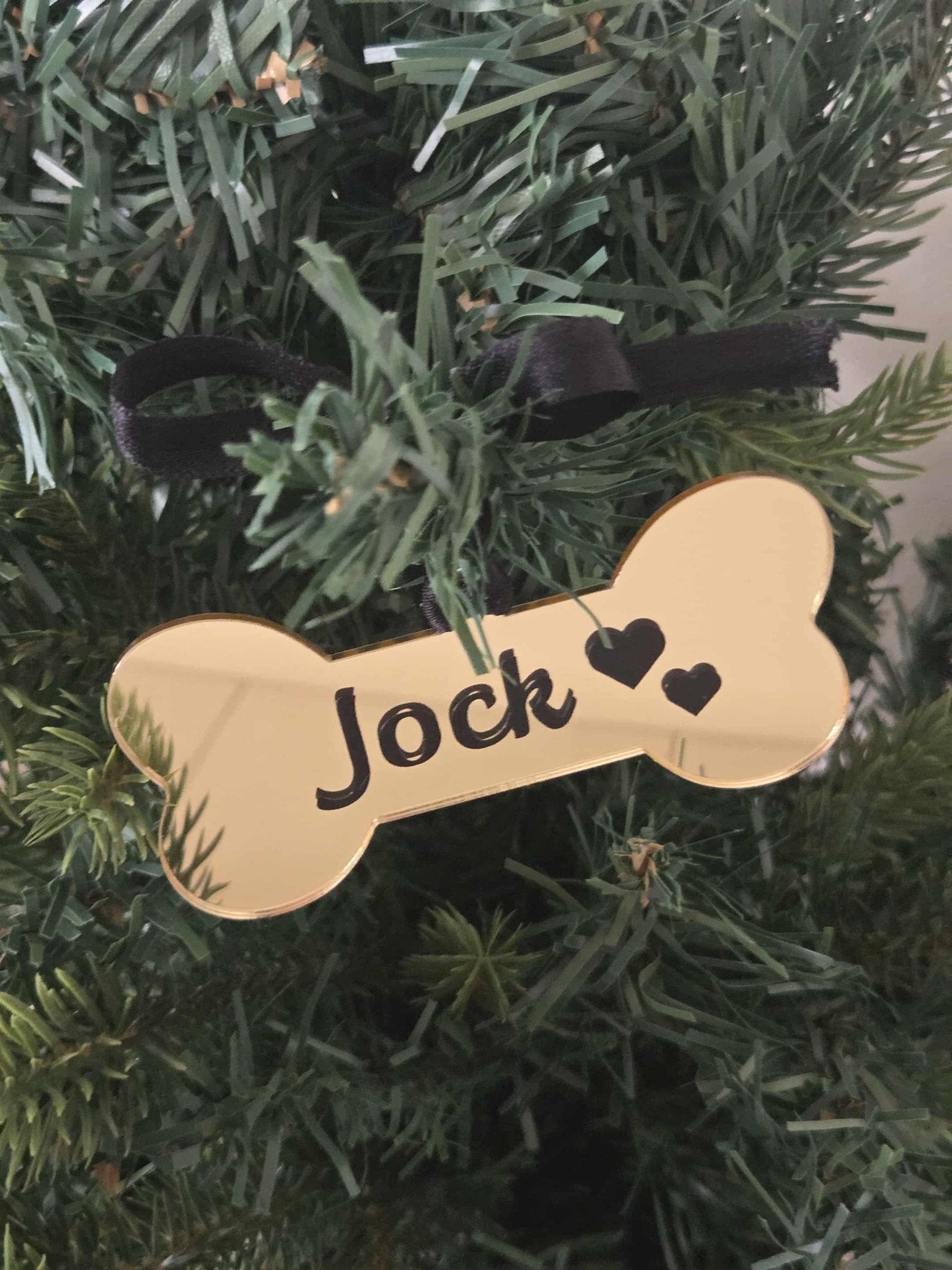Limited Edition: Cute Christmas Dog Bone Ornament (Personalisable) - australian made - canine christmas - christmas tree