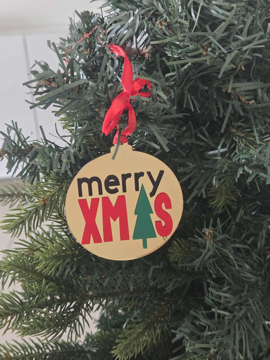 Limited Edition: Stylish Mirror Christmas Ornament acrylic ornament -australian made - chic christmas