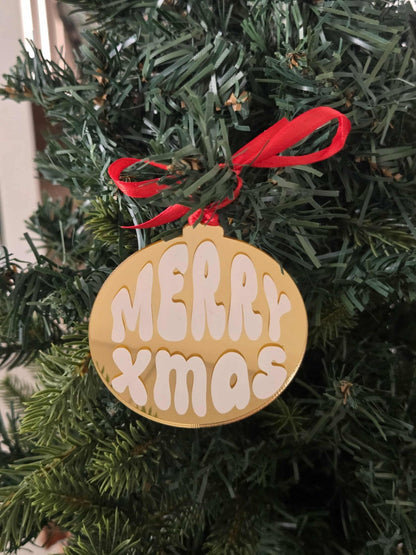 Limited Edition: Stylish Mirror Christmas Ornament acrylic ornament -australian made - chic christmas