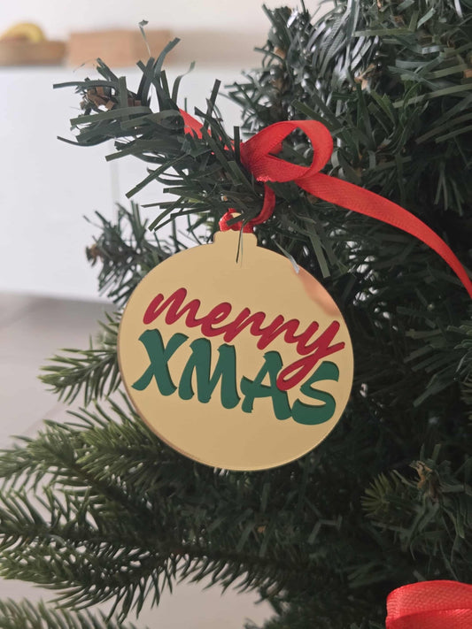 Limited Edition: Stylish Mirror Christmas Ornament acrylic ornament -australian made - chic christmas