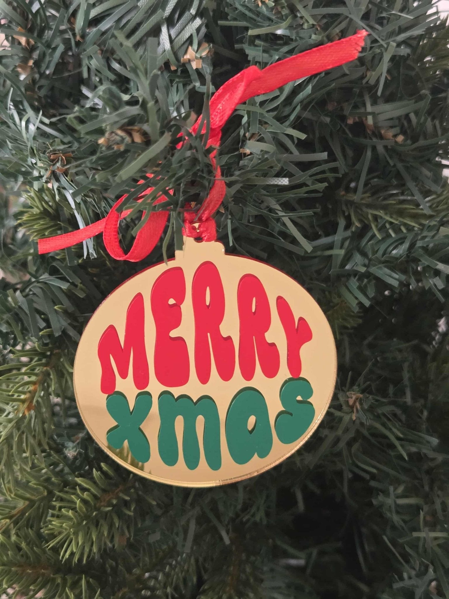 Limited Edition: Stylish Mirror Christmas Ornament acrylic ornament -australian made - chic christmas