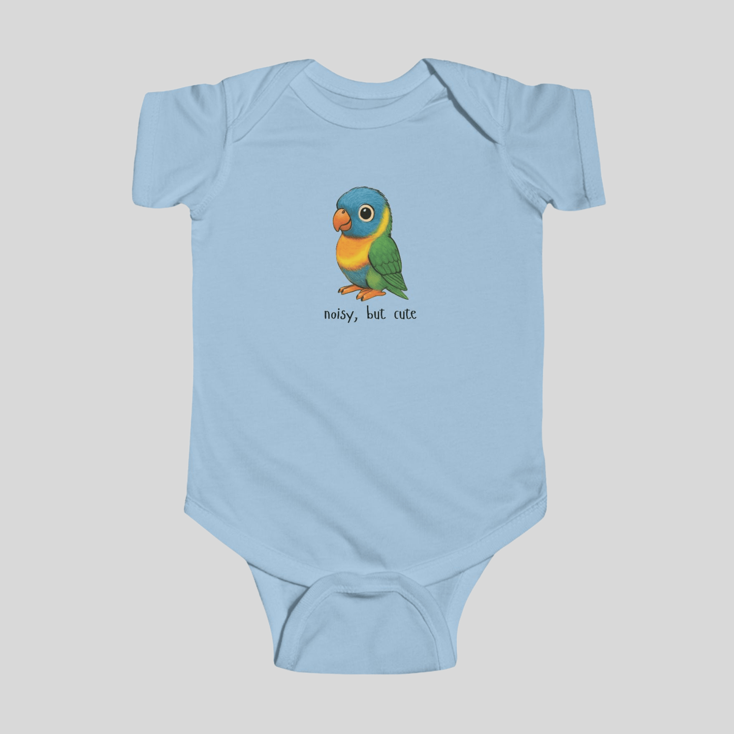Noisy, but cute - Australian Baby Bodysuit (Lenny the Lorikeet) - Kids clothes - aunt uncle gift - australian baby - baby