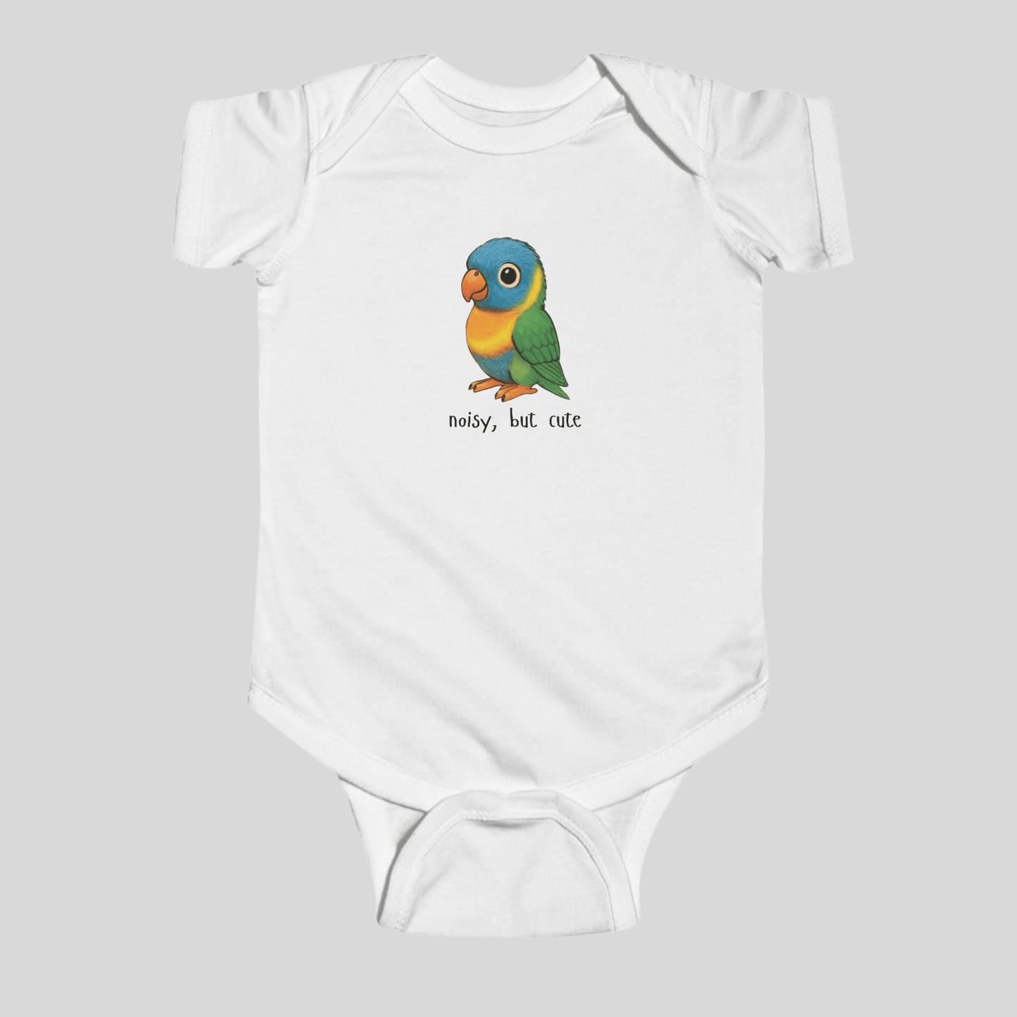 Noisy, but cute - Australian Baby Bodysuit (Lenny the Lorikeet) - Kids clothes - aunt uncle gift - australian baby - baby