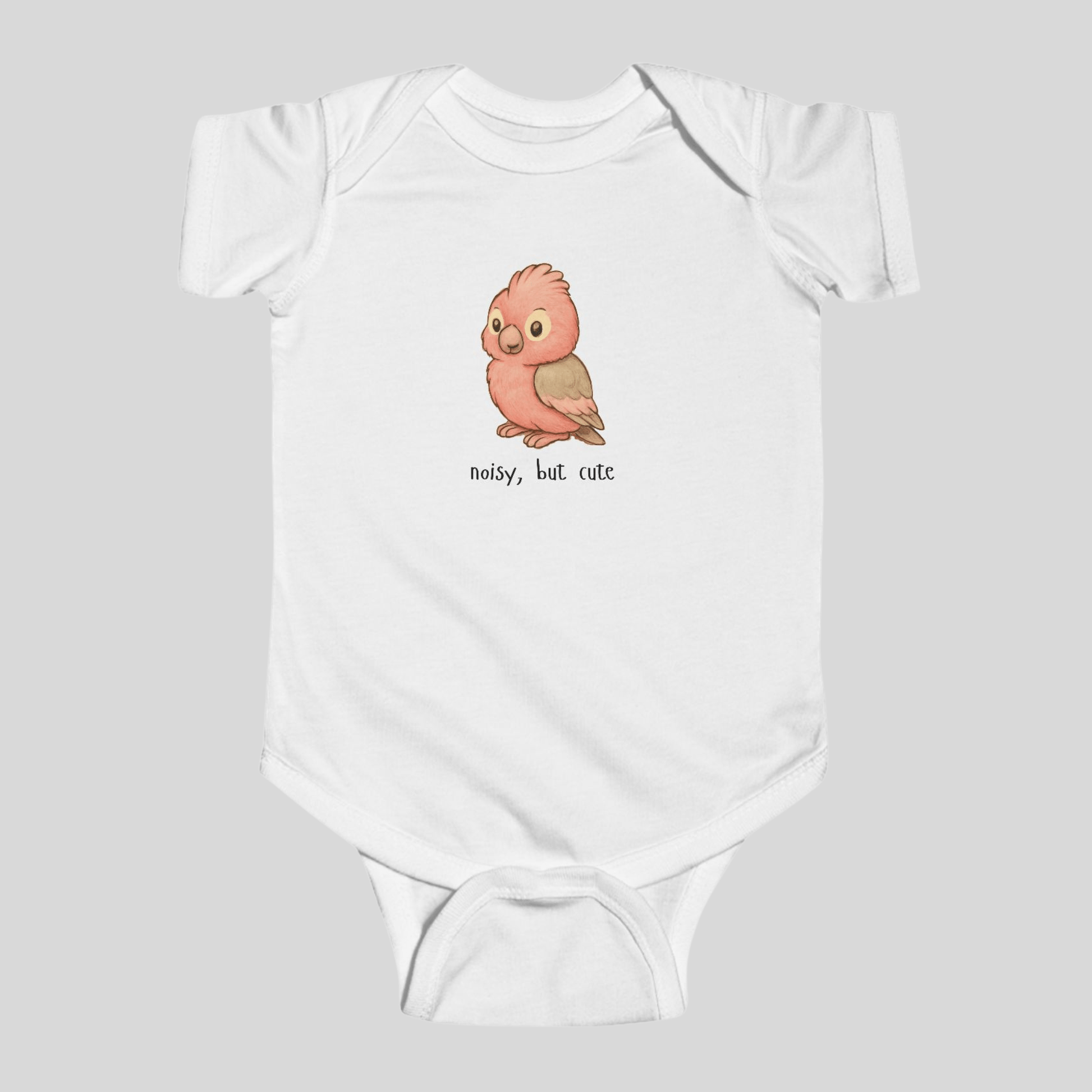 Noisy, but cute - Australian Baby Bodysuit (Lucy the Galah) - Kids clothes - aunt uncle gift - australian baby - baby