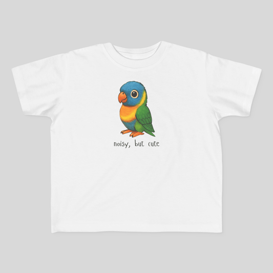 Noisy, but cute - Australian Toddler T-Shirt (Lenny the Lorikeet) - Kids clothes - aunt uncle gift - aussie baby clothes